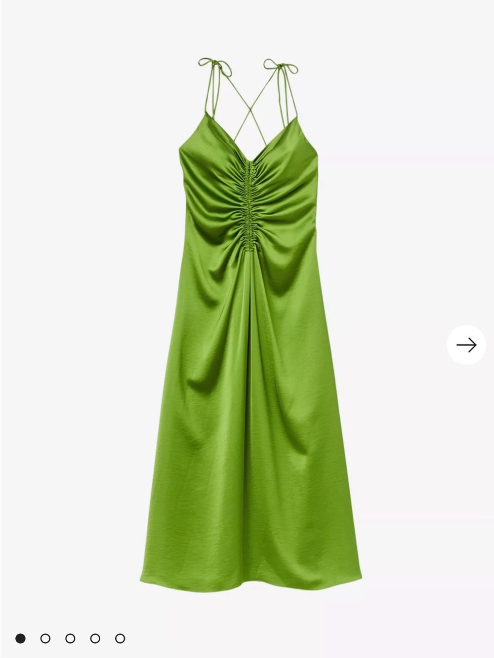 Brand new Sandro Olive Green Satin Dress